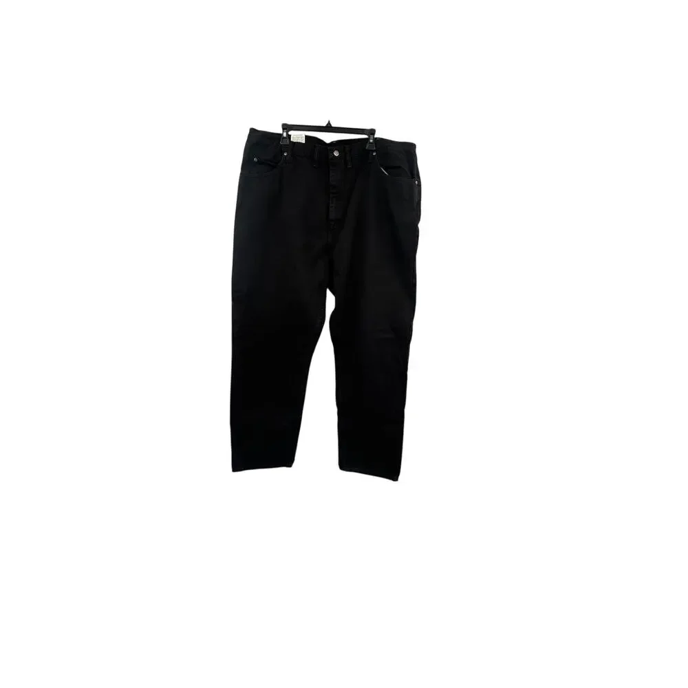 NWT Wrangler Relaxed Fit 5 Star Premium Denim Black Jeans Size 44X32 Western